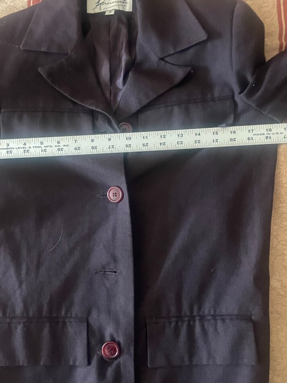 Hannah Coat Size 2 Burgundy, fully lined, lightweight Extra Long - Picture 13 of 13